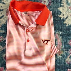 Nike Virginia Tech polo with Orange and White Stripes